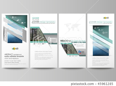 Flyers set, modern banners. Cover design template, abstract vector layouts. Colorful background made 45961285