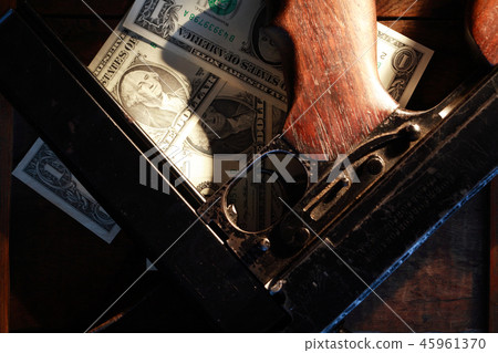 Submachine Gun And Money Submachine Gun And Money 45961370