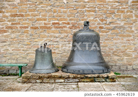 ancient bells in the courtyard of the Narva ancient bells in the courtyard of the Narva 45962619