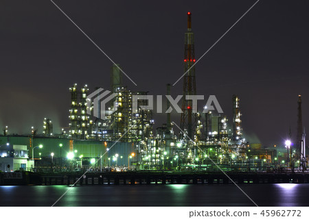Isogo Bay, Yokohama [Kanagawa Prefecture] Factory night view 45962772