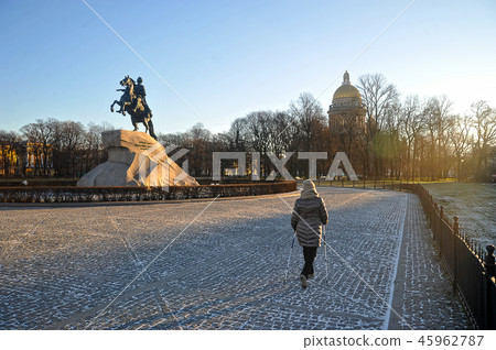 woman is engaged in Nordic walking woman is engaged in Nordic walking 45962787