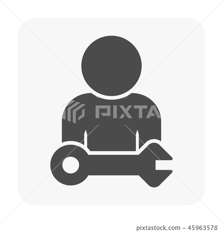 mechanics icon black 45963578