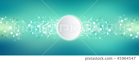 DNA strand and molecular structure. Genetic engineering or laboratory research. Background texture DNA strand and molecular structure. Genetic engineering or laboratory research. Background texture 45964547