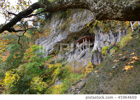 Mitokuyama Sanzenji Input hall Autumn scenery 45964609