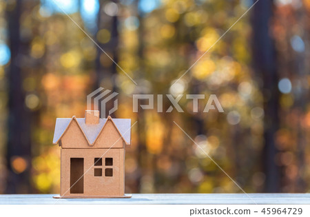Little house on a forest background Little house on a forest background 45964729