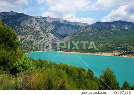 Verdon Gorge and lake Sainte-Croix in France 45967156