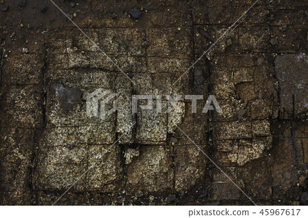 Brittle Cracked Granite Rock Bed Brittle Cracked Granite Rock Bed 45967617