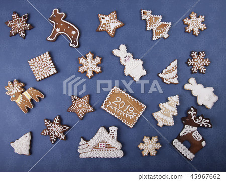 Christmas background with gingerbread Christmas background with gingerbread 45967662