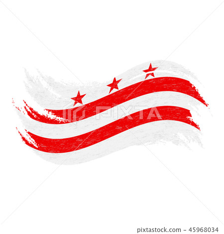 National Flag Of Columbia, Designed Using Brush Strokes Isolated On A White Background. Vector 45968034