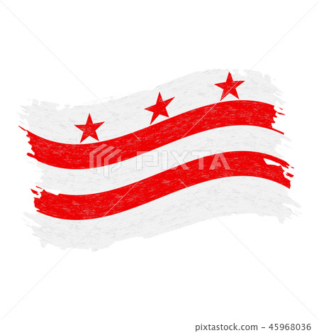 Flag of Columbia. Grunge Abstract Brush Stroke Isolated On A White Background. Vector Illustration. 45968036