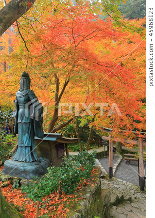 Kyoto Ohara Sansenin Benzaiten of autumn leaves 45968123