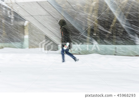 Silhouette of a late man 45968293