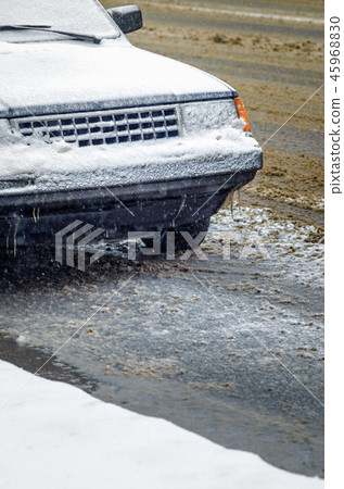 Frozen retro car 45968830