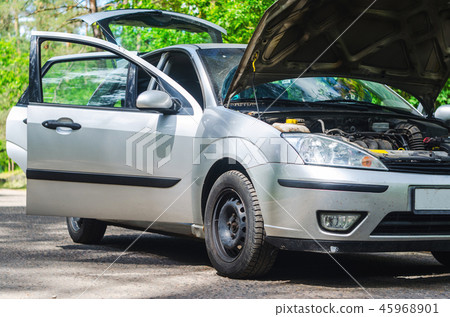 Broken Car on the Roadside 45968901