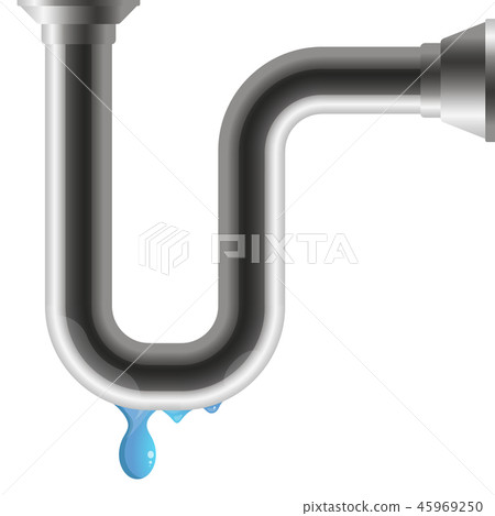 Water pipe with leakage 45969250