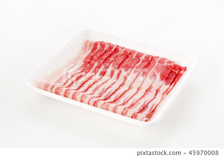 豬肉玫瑰肉切成薄片 豬肉玫瑰肉切成薄片 45970008