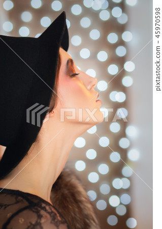 retro female portrait retro female portrait 45970598