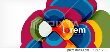 Abstract background - geometric multicolored round shapes composition. Trendy abstract layout 45971202