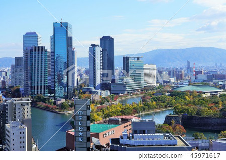 View of Osaka Business Park from Tenmabashi 45971617