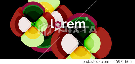 Round triangles geometric shapes composition 45971666