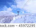 從Kita Yatsugatake索道看的多雪的山 45972295