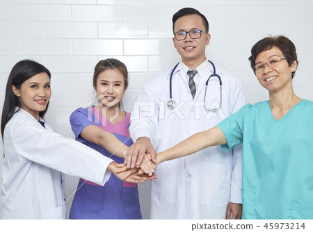 Asian Hospital Doctor, Nursing Team Collaboration Asian Hospital Doctor, Nursing Team Collaboration 45973214
