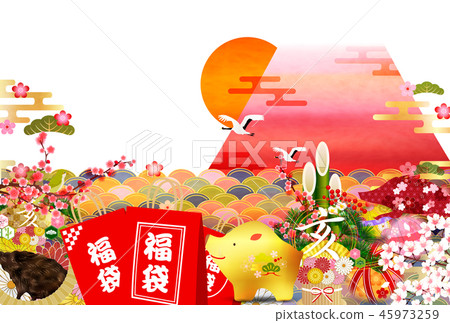 亥第一次銷售新年背景 45973259