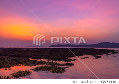 red sky in the morning above Andaman sea 45974440