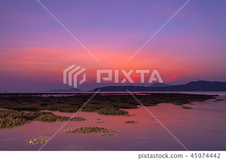 red sky in the morning above Andaman sea red sky in the morning above Andaman sea 45974442