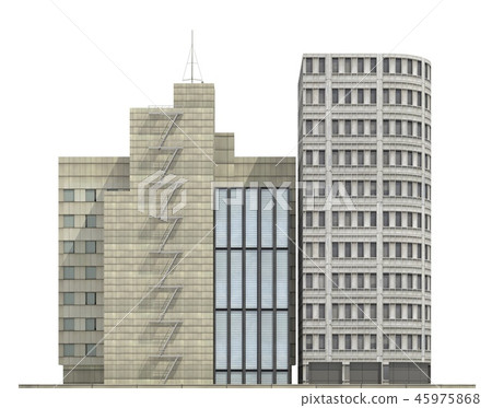 Modern buildings isolated on white background... - Stock Illustration ...
