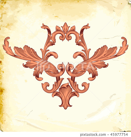 Vector baroque of vintage elements for design.  45977754