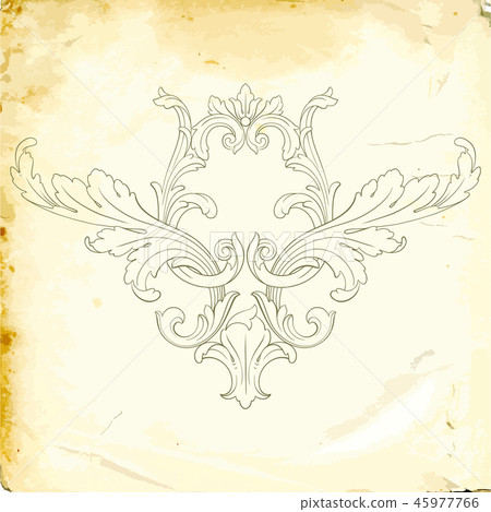 Vector baroque of vintage elements for design.  45977766