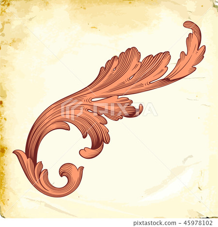 Vector baroque of vintage elements for design. Vector baroque of vintage elements for design. 45978102