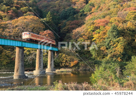 [Fast] Okukuji Autumn leaves retro issue and autumn leaves scenery of the mountain area 45978244