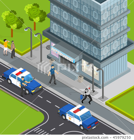 Law Justice Isometric Composition Law Justice Isometric Composition 45979250