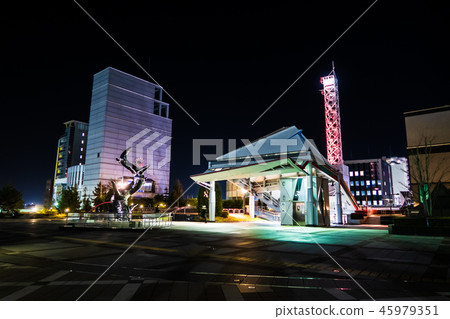 盛岡站西口夜景 盛岡站西口夜景 45979351