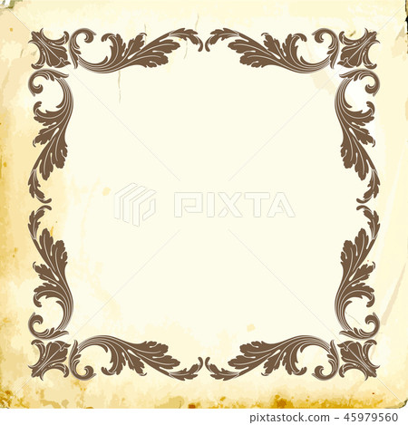 Vector baroque of vintage elements for design. Vector baroque of vintage elements for design. 45979560
