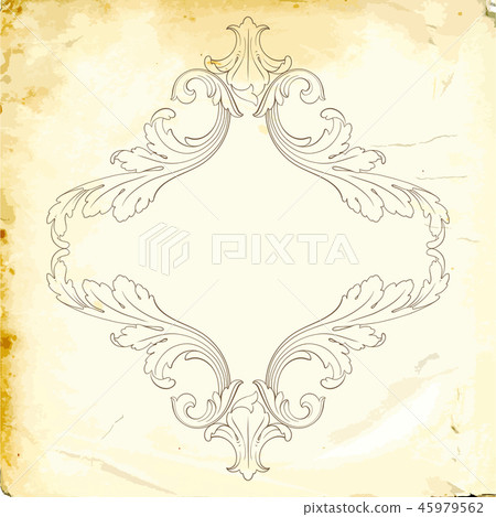 Vector baroque of vintage elements for design. Vector baroque of vintage elements for design. 45979562