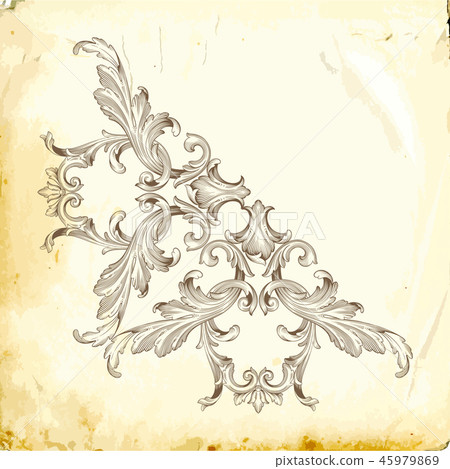 Vector baroque of vintage elements for design. Vector baroque of vintage elements for design. 45979869