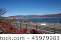 Lake Suwa of autumnal leaves 45979983