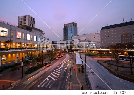 日本川崎市內景觀“川崎站西口”觀看川崎站（中央西口）等。 45980764