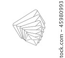 Envelope Icon vector. One new incoming message envelope with notification, vector object. 45980993