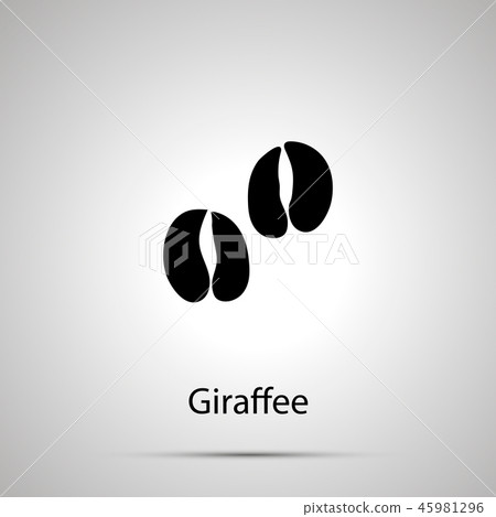 Giraffee paws, simple black silhouette Giraffee paws, simple black silhouette 45981296