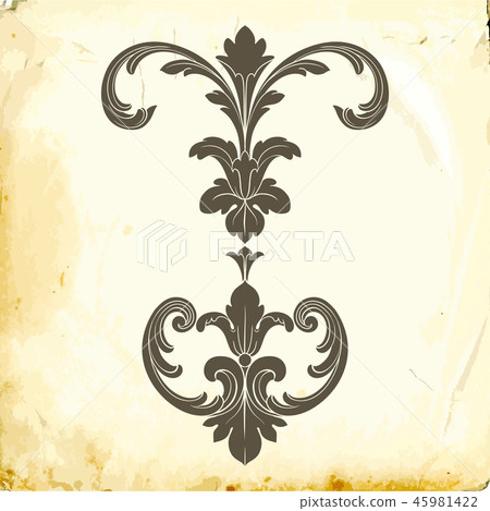 Vector baroque of vintage elements for design. Vector baroque of vintage elements for design. 45981422