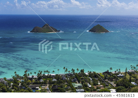 Lanikai city and beach 45981613