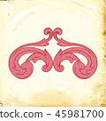 Vector baroque of vintage elements for design.  45981700