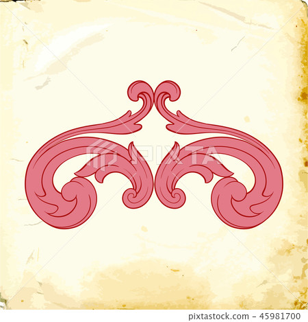 Vector baroque of vintage elements for design. Vector baroque of vintage elements for design. 45981700