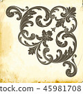 Vector baroque of vintage elements for design.  45981708