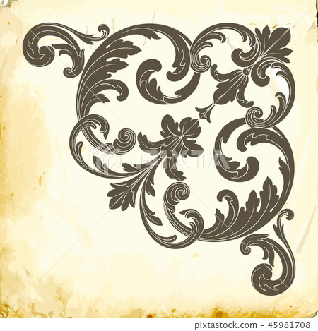 Vector baroque of vintage elements for design.  45981708
