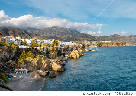 beach in Nerja, Costa del Sol, Andalusia, Spain 45981930